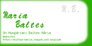 maria baltes business card